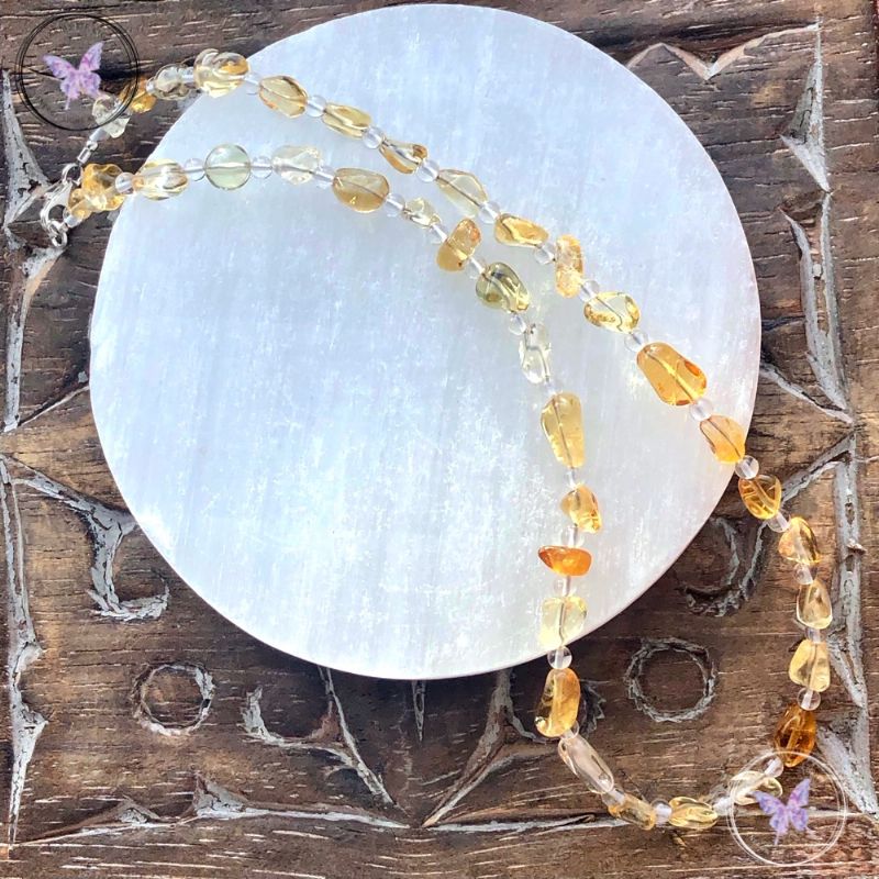 Citrine & Clear Quartz Necklace